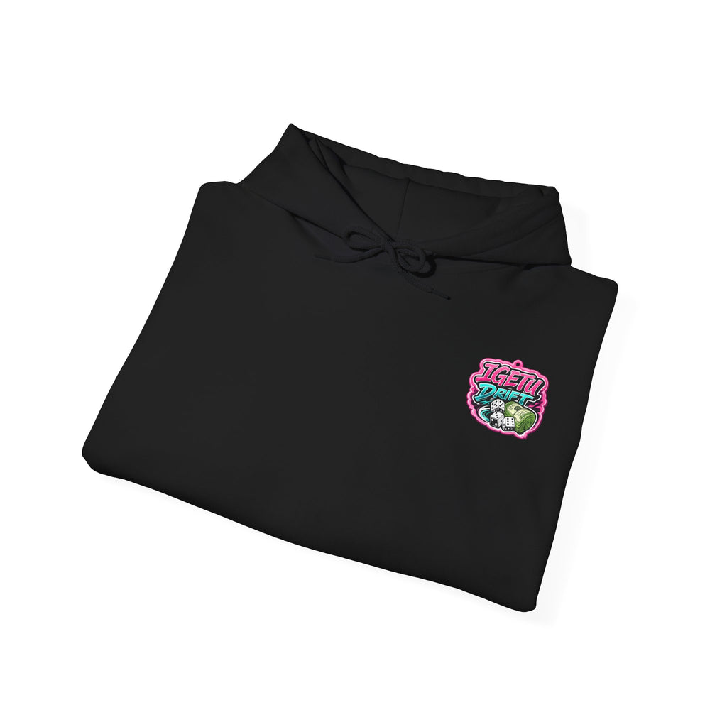 RivetRoo Retro Car Hoodie — Vintage Skyline Racing Graphic