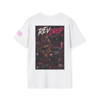 Retro Badge T-Shirt — "Red Drop" Vintage Surf Logo Chest Tee