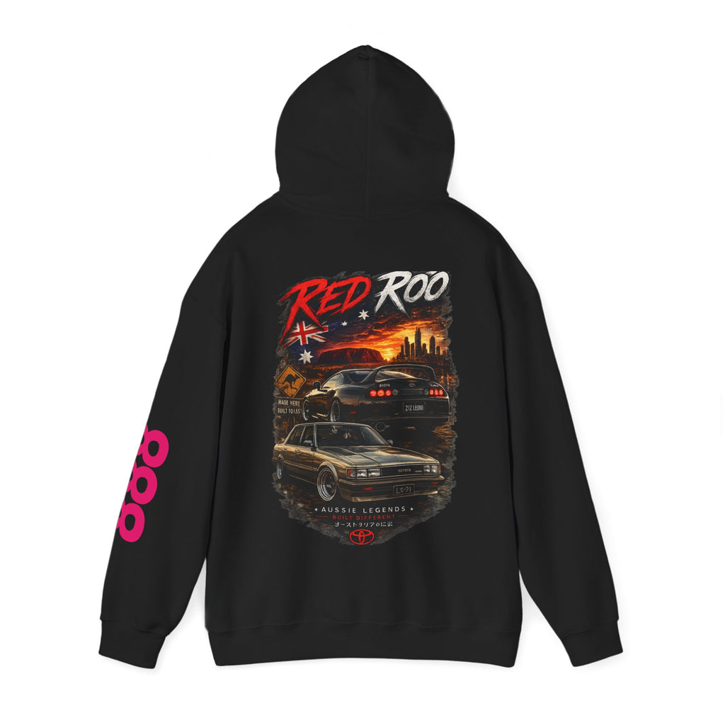 RivetRoo Retro Car Hoodie — Vintage Skyline Racing Graphic