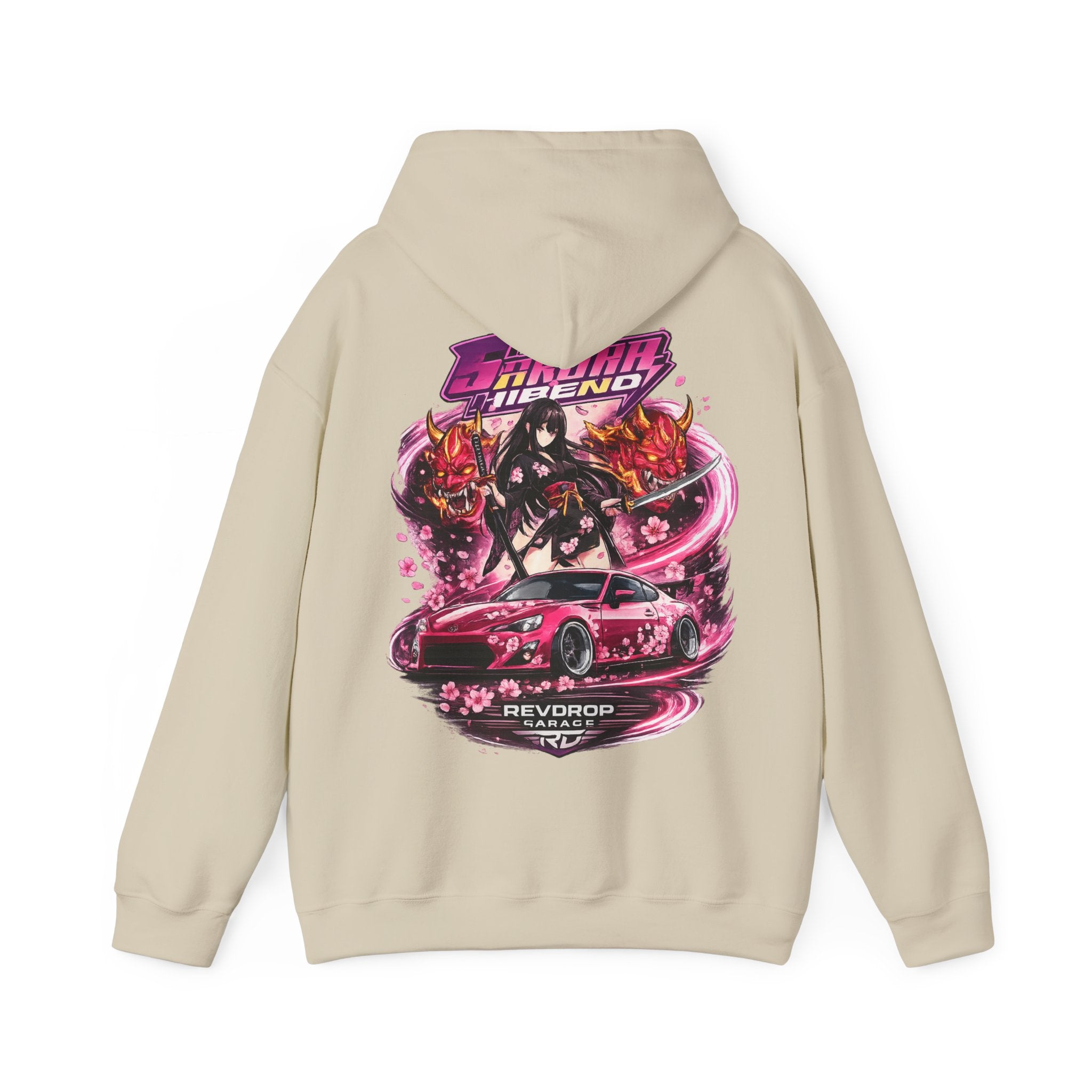 Hoodie — RevDrop Racing Anime Graphic Pullover (Cherry Blossom Drift)