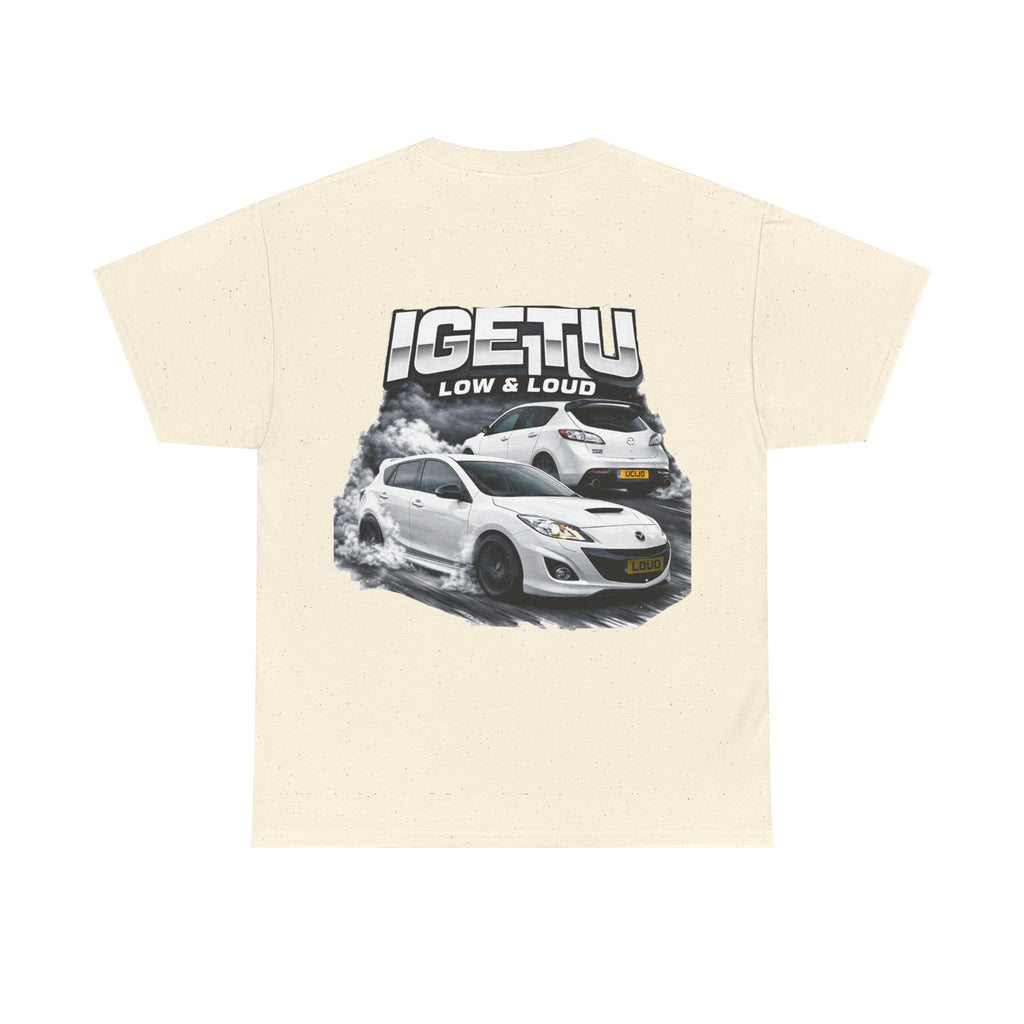 Car Crew T‑Shirt — “IGETTU Low & Loud” Graphic Tee