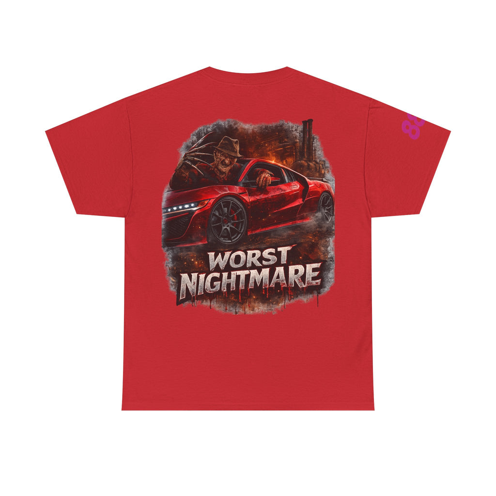 Graphic Tee — 'Worst Nightmare' Red Sports Car Streetwear T-Shirt