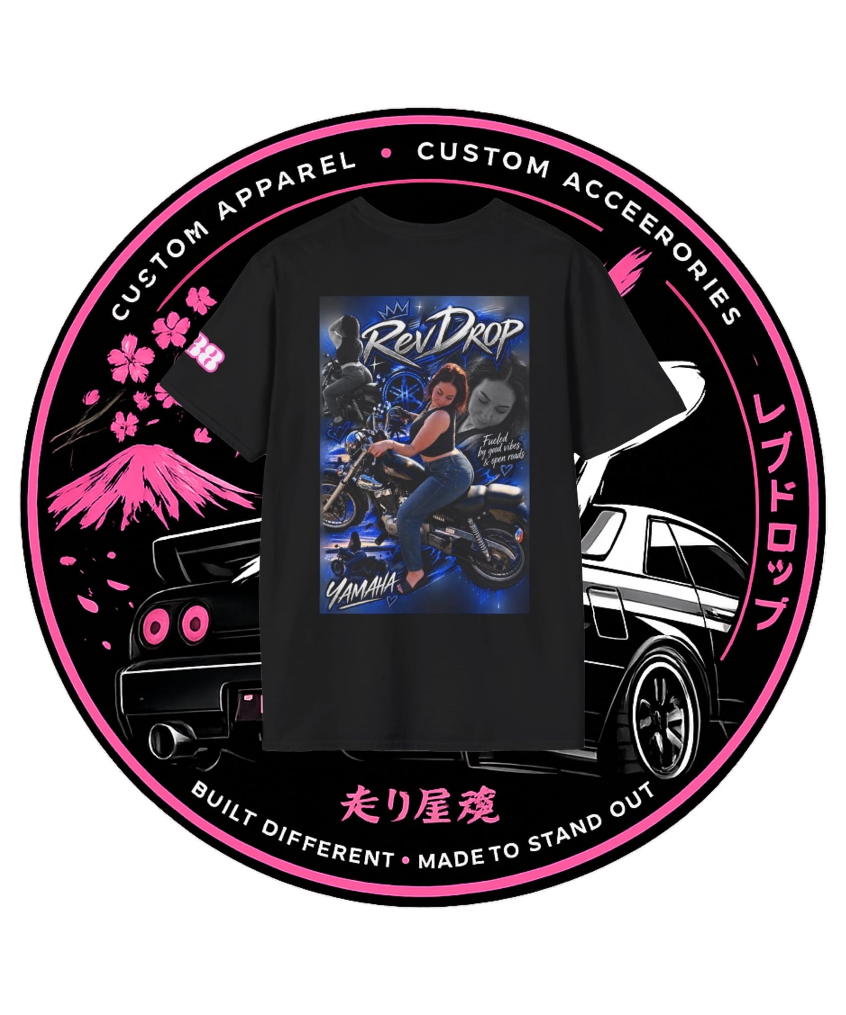 Fueled by Good Vibes Motorcycle Graphic Tee