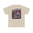 Retro Anime Racing Tee — "REVDROP" Cyberpunk Girl Graphic Shirt