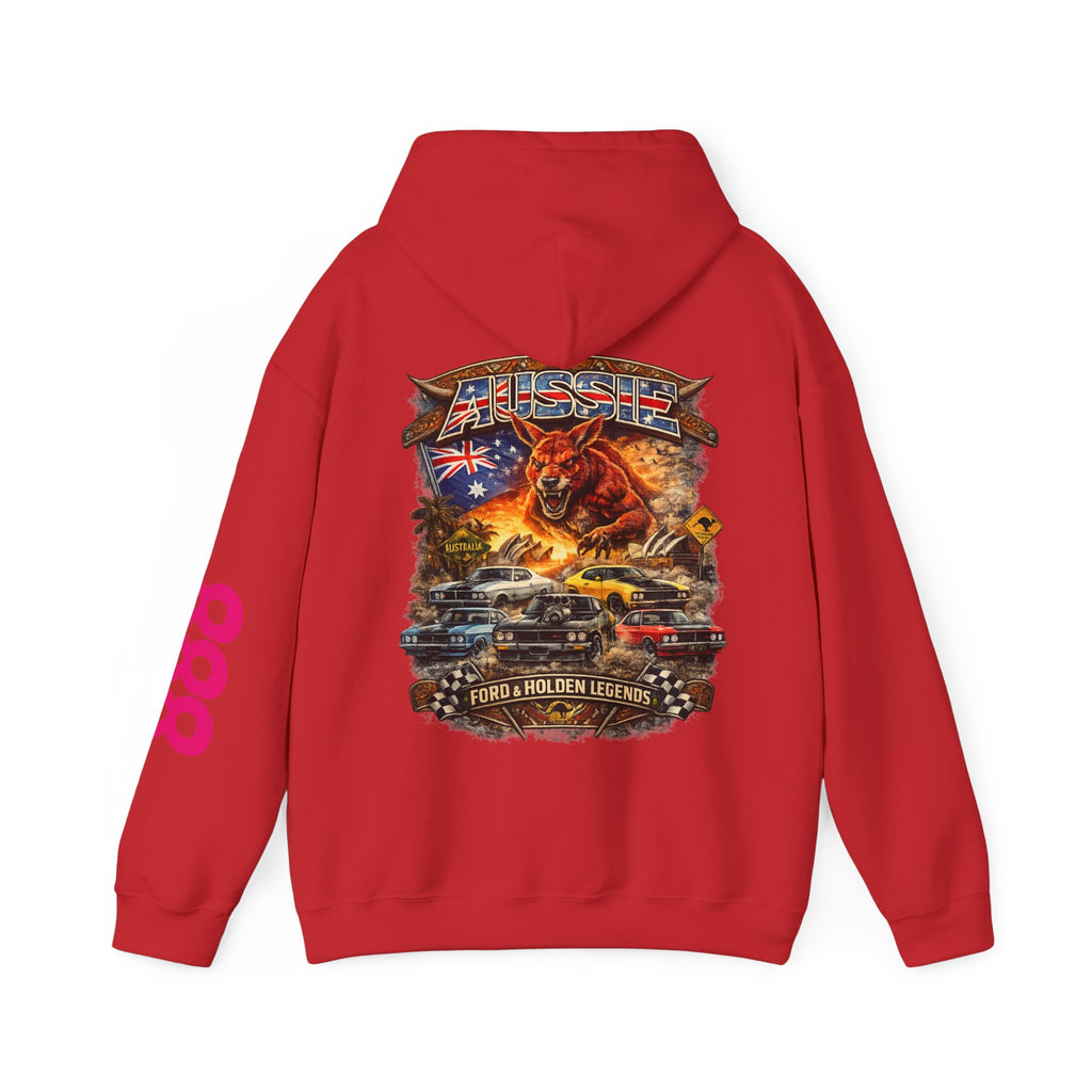 Aussie V8 Tribute Hoodie — Holden & Muscle Car Racing Graphic