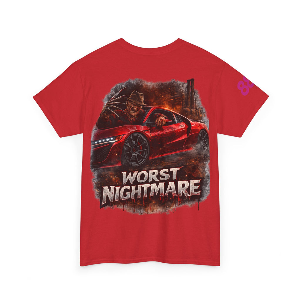Graphic Tee — 'Worst Nightmare' Red Sports Car Streetwear T-Shirt