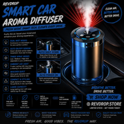 RevDrop™ Smart Car Diffuser | 5-Mode Aromatherapy Humidifier & Air Freshener
