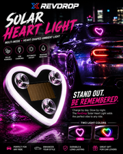 ❤️ RevDrop JDM Heart Glow Light – Solar Powered