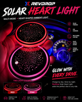 🌈 RevDrop Rechargeable LED Cup Holder Lights | 7 Colour Car Interior Ambient Lighting