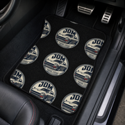 RevDrop™ JDM Forging Legends Front Car Mats – Premium Non-Slip Car Floor Mat Set (2-Piece)