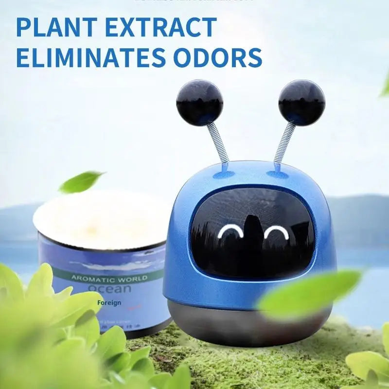 RevDrop™ Kawaii Anime Shaking Robot Car Diffuser – Cute Dashboard Air Freshener & Car Accessory