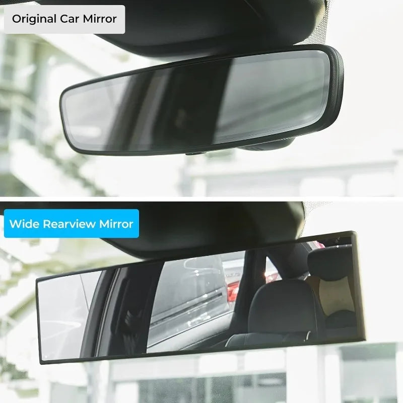 RevDrop™ Panoramic Rear View Mirror – Wide Angle Anti-Glare JDM Mirror Extender