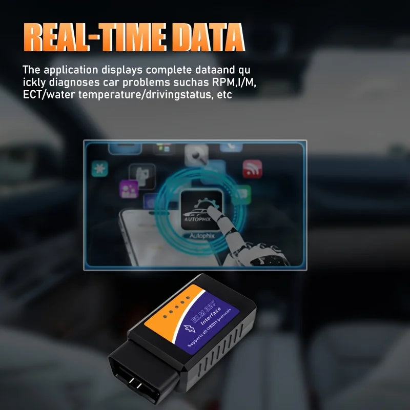 RevDrop™ Bluetooth OBD2 Car Diagnostic Scanner – Engine Code Reader & Real-Time Vehicle Scan Tool