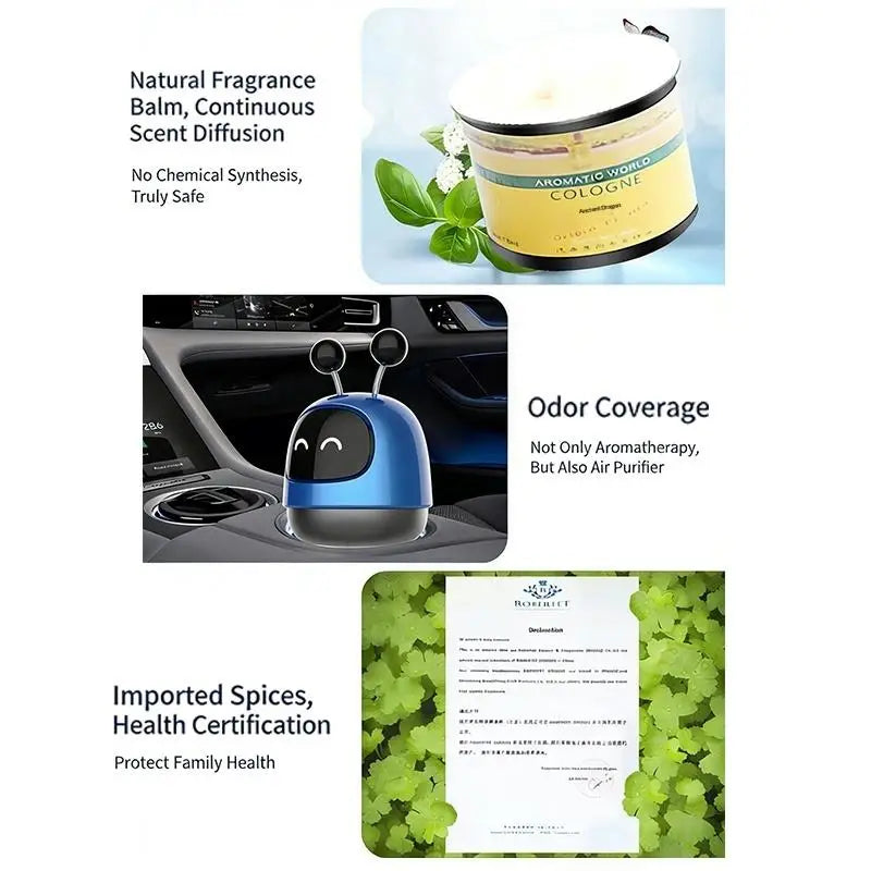 RevDrop™ Kawaii Anime Shaking Robot Car Diffuser – Cute Dashboard Air Freshener & Car Accessory