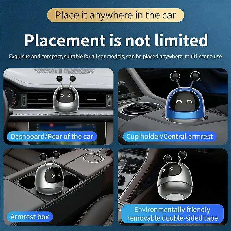 RevDrop™ Kawaii Anime Shaking Robot Car Diffuser – Cute Dashboard Air Freshener & Car Accessory