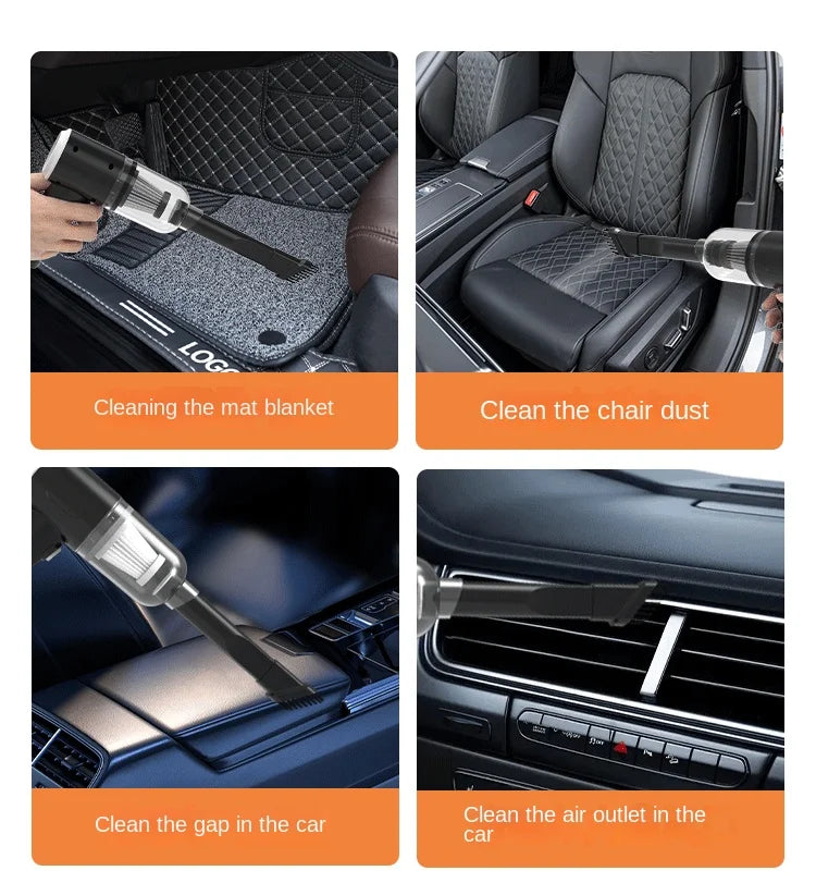 RevDrop Portable Car Vacuum Cleaner – Wireless High-Suction Handheld Vacuum for Car Interior Detailing