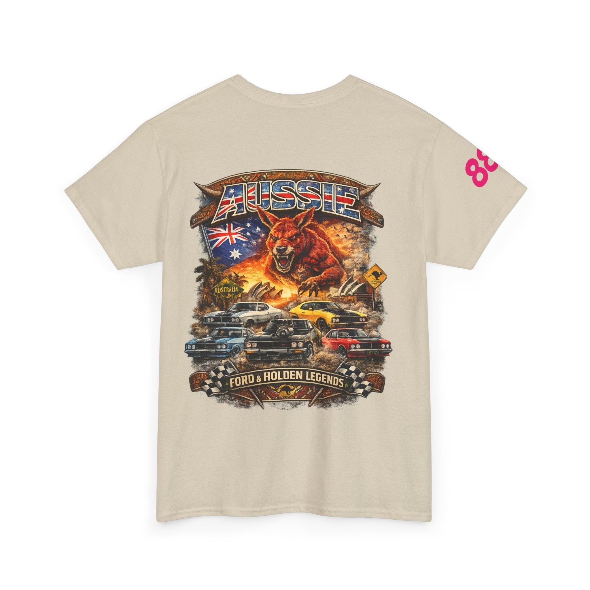 REVDROP Aussie V8 Muscle Car Graphic T-Shirt | Ford & Holden Legends Streetwear Tee