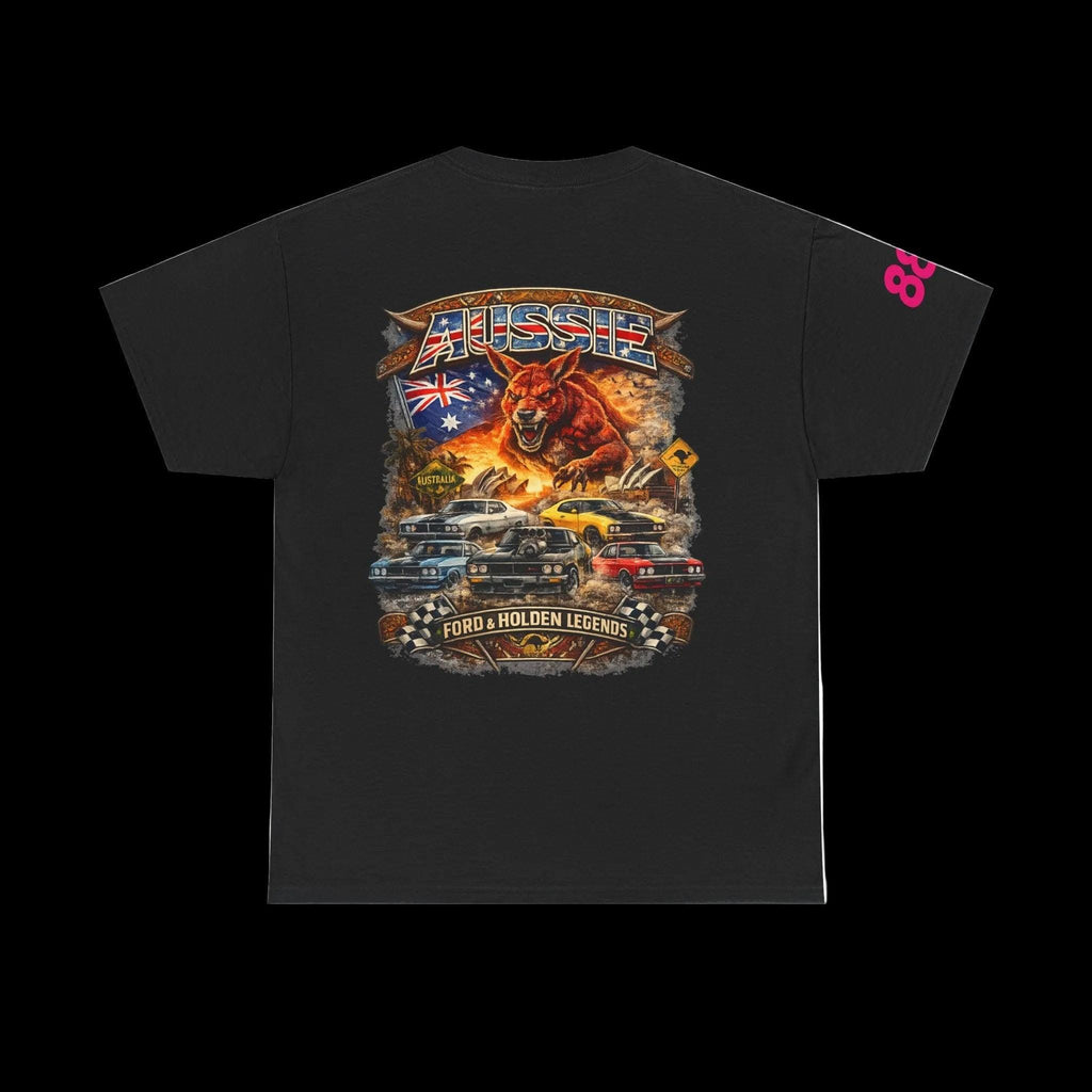 Aussie V8 muscle car graphic T-shirt by RevDrop