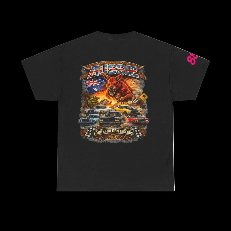 Aussie V8 muscle car graphic T-shirt by RevDrop