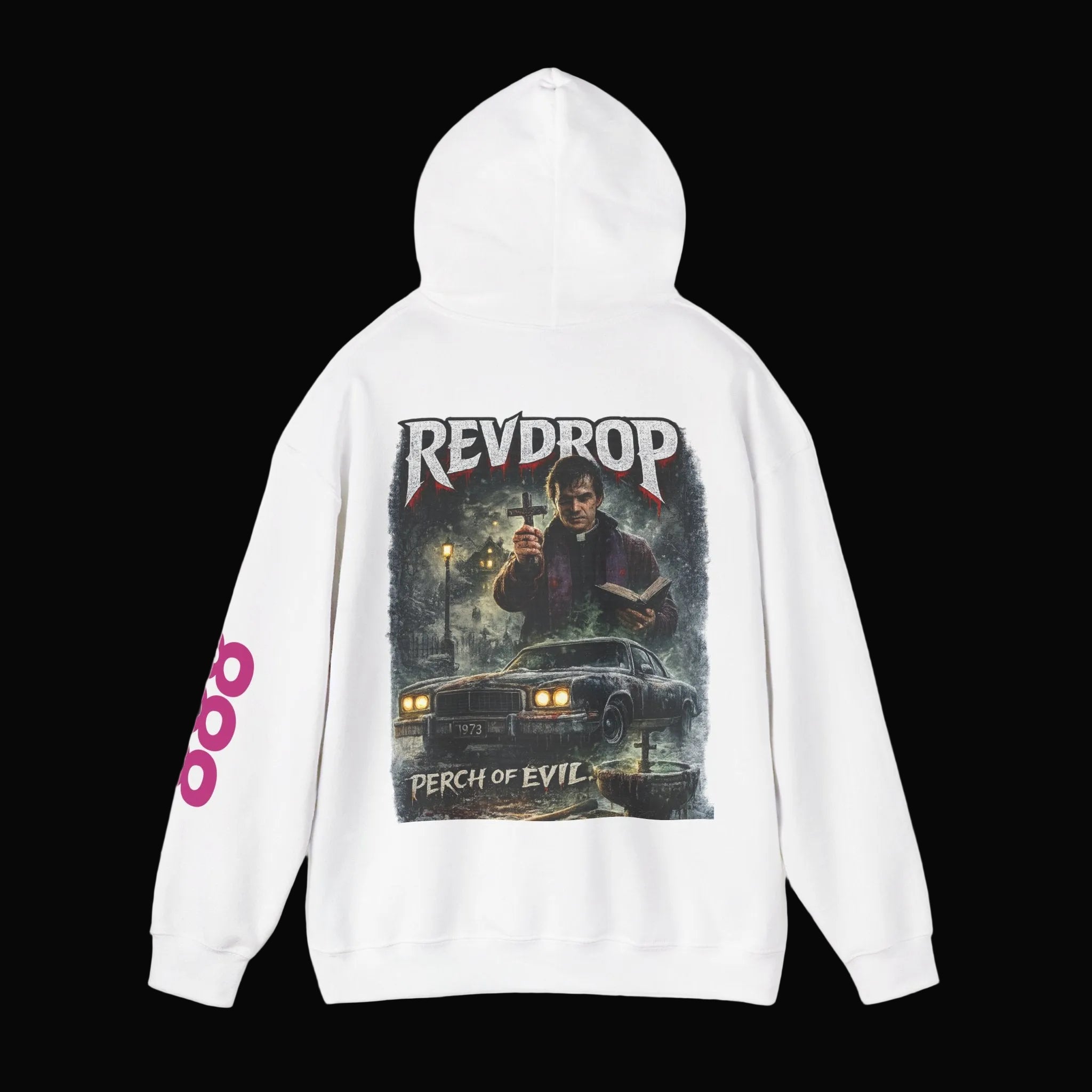 Perch of Evil gothic automotive graphic hoodie by RevDrop